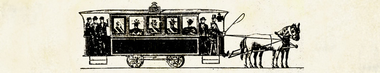 A horse-drawn trolley